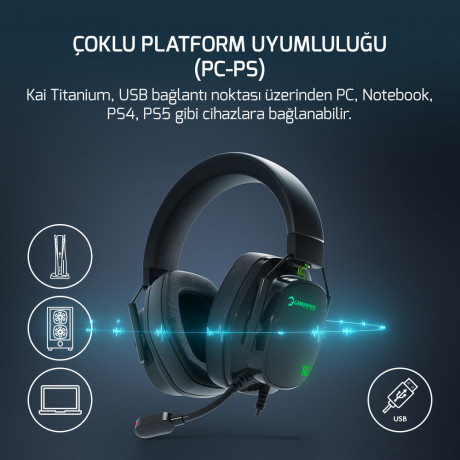GAMEPOWER KAI TITANIUM 7.1 RGB GAMING KULAKLIK